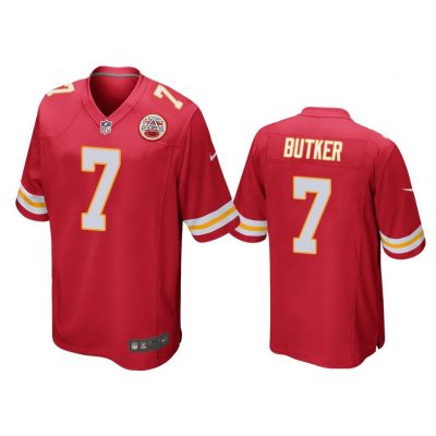 Kansas City Chiefs #7 Red Men Harrison Butker Game Jersey