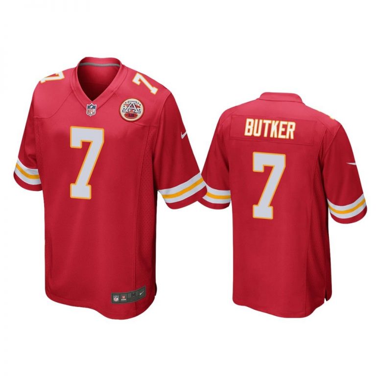 Kansas City Chiefs #7 Red Men Harrison Butker Game Jersey