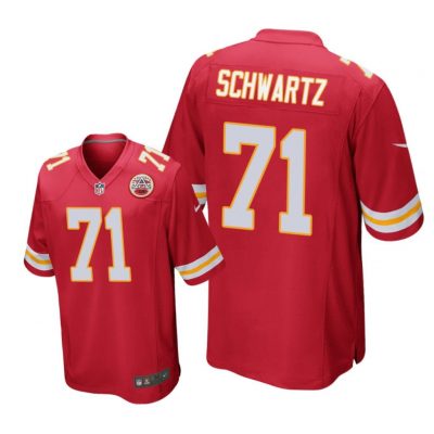 Kansas City Chiefs #71 Red Men Mitchell Schwartz Game Jersey