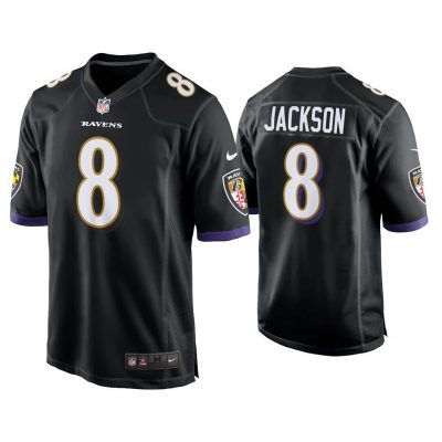 Lamar Jackson Baltimore Ravens Black Game Jersey