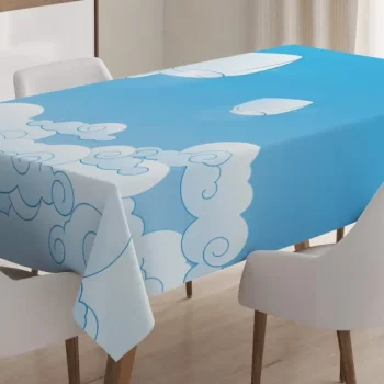 Lantern Floating Away In Sky 3D Printed Tablecloth Table Decor Home Decor