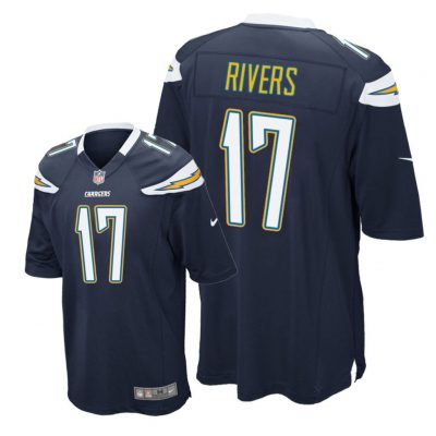 Los Angeles Chargers #17 Navy Men Philip Rivers Game Jersey