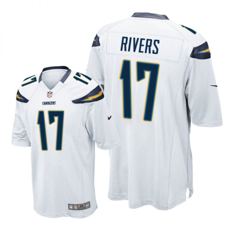 Los Angeles Chargers #17 White Men Philip Rivers Game Jersey