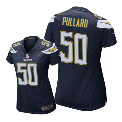 Los Angeles Chargers #50 Navy Hayes Pullard Game Jersey - Women