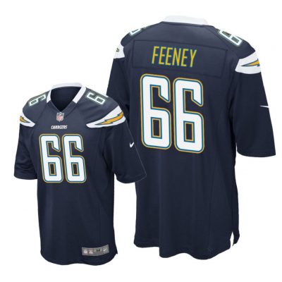 Los Angeles Chargers #66 Navy Men Dan Feeney Game Jersey