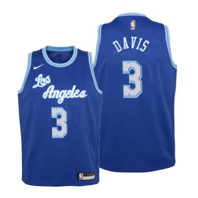 Los Angeles Lakers Anthony Davis Youth 2020-21 Classic Edition Blue Jersey