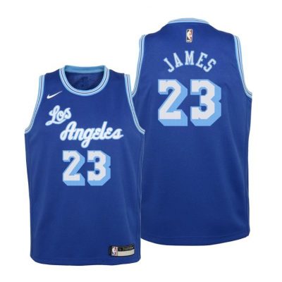 Los Angeles Lakers LeBron James Youth 2020-21 Classic Edition Blue Jersey