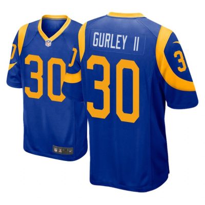 Los Angeles Rams #30 Royal Men Todd Gurley II Game Jersey