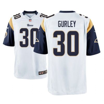 Los Angeles Rams #30 White Men Todd Gurley Game Jersey