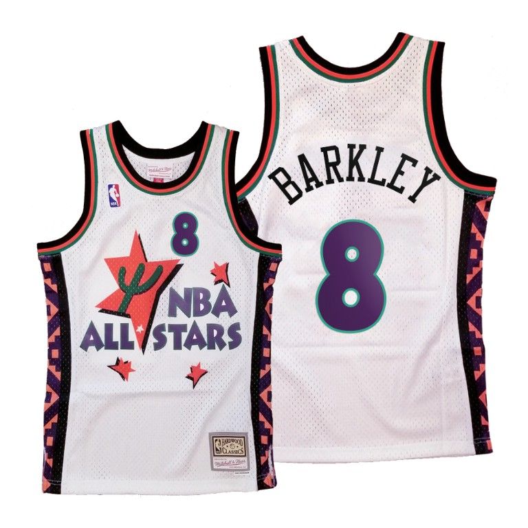 Men 1995 All-Stars Charles Barkley Western Conference White Throwback ...