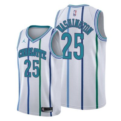 Men 2019 Draft Charlotte Hornets P.J. Washington Men 2019-20 Hardwood Classics Jersey