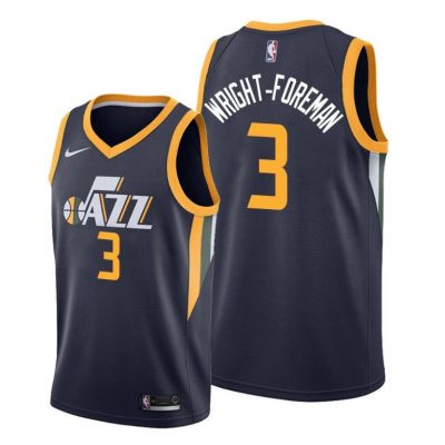 Men 2019 Draft Utah Jazz Justin Wright-Foreman Men 2019-20 Icon Jersey