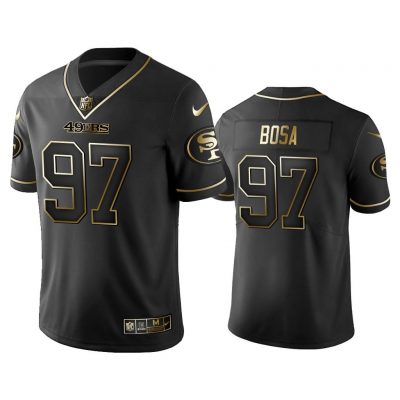 Men 2019 Golden Edition Vapor Limited 49ers Nick Bosa Black Jersey