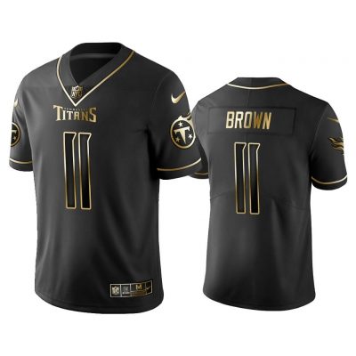 Men 2019 Golden Edition Vapor Limited Titans A.J. Brown Black Jersey