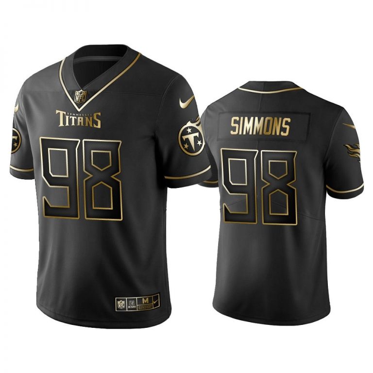 Men 2019 Golden Edition Vapor Limited Titans Jeffery Simmons Black Jersey