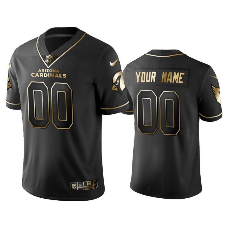 Men 2019 Golden Edition Vapor Untouchable Limited Arizona Cardinals Custom Black Jersey