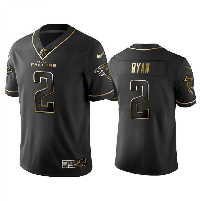 Men 2019 Golden Edition Vapor Untouchable Limited Atlanta Falcons #2 Matt Ryan Black Jersey