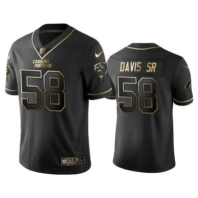 Men 2019 Golden Edition Vapor Untouchable Limited Carolina Panthers #58 Thomas Davis Sr Black Jersey