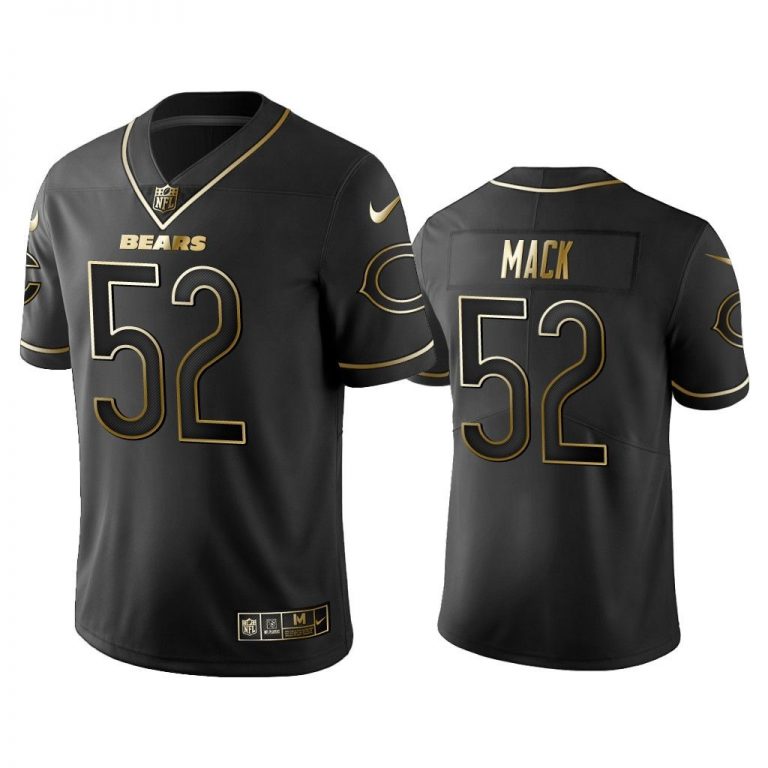 Men 2019 Golden Edition Vapor Untouchable Limited Chicago Bears #52 Khalil Mack Black Jersey