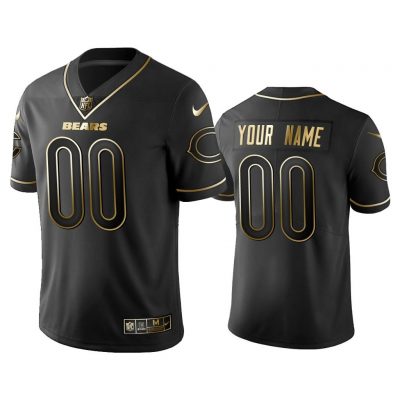 Men 2019 Golden Edition Vapor Untouchable Limited Chicago Bears Custom Black Jersey