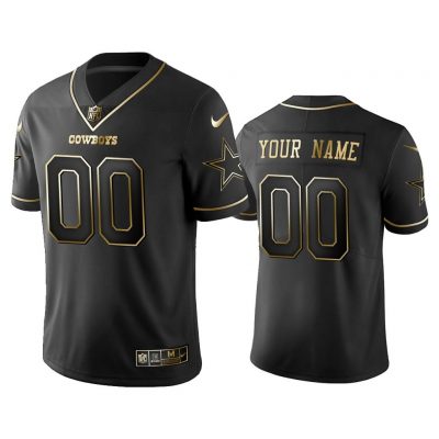 Men 2019 Golden Edition Vapor Untouchable Limited Dallas Cowboys Custom Black Jersey