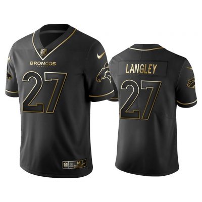 Men 2019 Golden Edition Vapor Untouchable Limited Denver Broncos #27 Brendan Langley Black Jersey