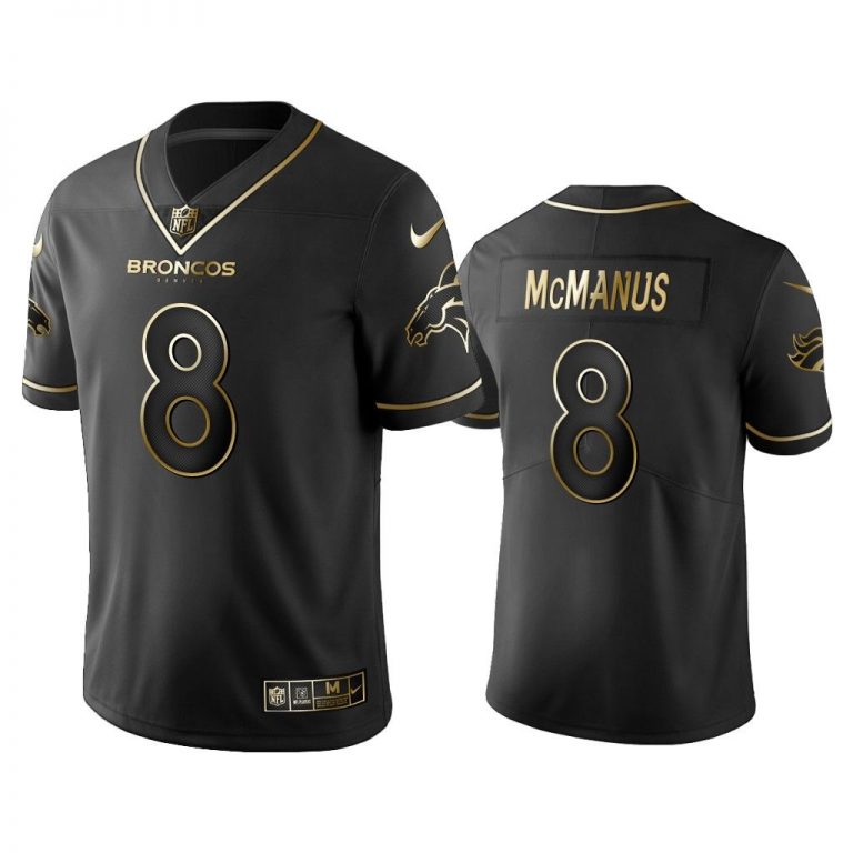 Men 2019 Golden Edition Vapor Untouchable Limited Denver Broncos #8 Brandon McManus Black Jersey