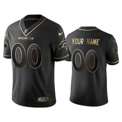 Men 2019 Golden Edition Vapor Untouchable Limited Denver Broncos Custom Black Jersey