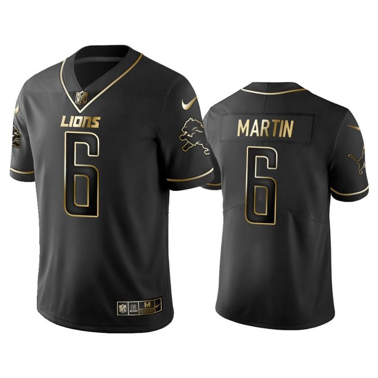 Men 2019 Golden Edition Vapor Untouchable Limited Detroit Lions #6 Sam Martin Black Jersey