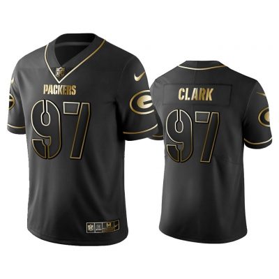 Men 2019 Golden Edition Vapor Untouchable Limited Green Bay Packers #97 Kenny Clark Black Jersey