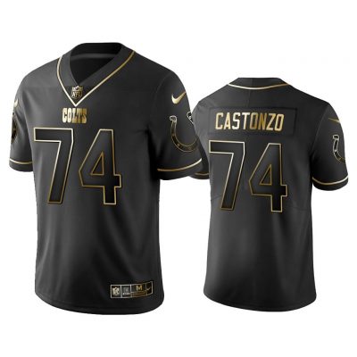Men 2019 Golden Edition Vapor Untouchable Limited Indianapolis Colts #74 Anthony Castonzo Black Jersey