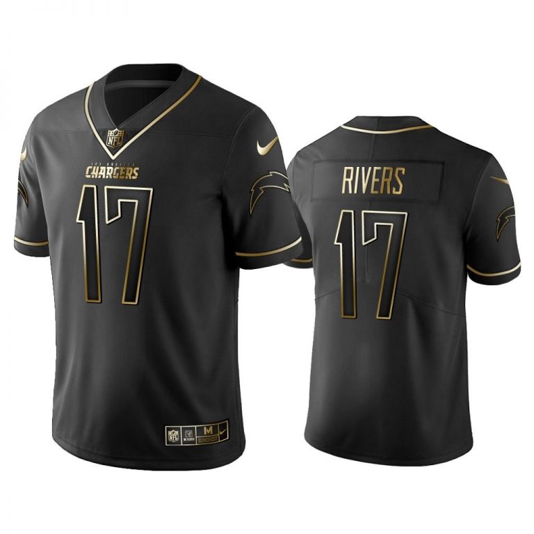 Men 2019 Golden Edition Vapor Untouchable Limited Los Angeles Chargers #17 Philip Rivers Black Jersey