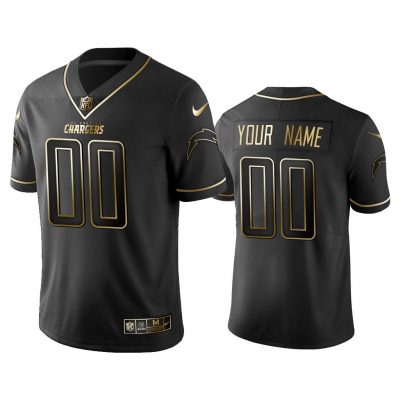 Men 2019 Golden Edition Vapor Untouchable Limited Los Angeles Chargers Custom Black Jersey