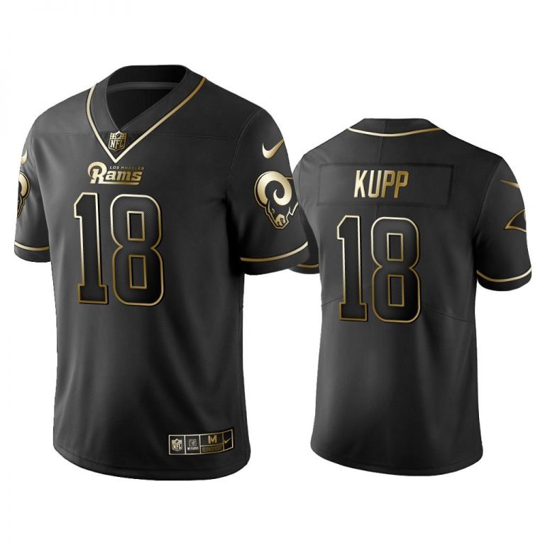 Men 2019 Golden Edition Vapor Untouchable Limited Los Angeles Rams #18 Cooper Kupp Black Jersey