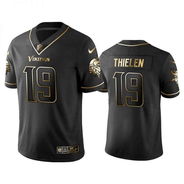 Men 2019 Golden Edition Vapor Untouchable Limited Minnesota Vikings #19 Adam Thielen Black Jersey