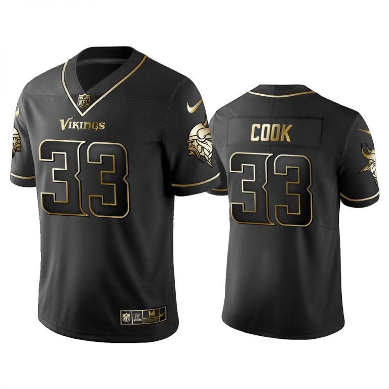 Men 2019 Golden Edition Vapor Untouchable Limited Minnesota Vikings #33 Dalvin Cook Black Jersey