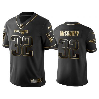 Men 2019 Golden Edition Vapor Untouchable Limited New England Patriots #32 Devin McCourty Black Jersey