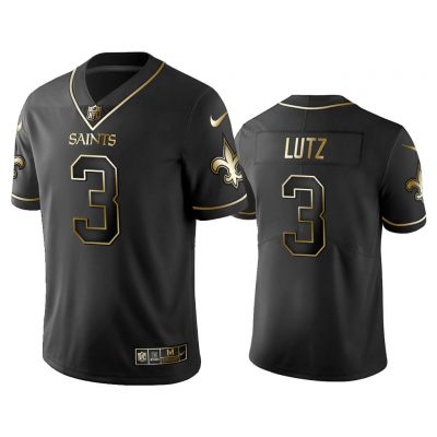 Men 2019 Golden Edition Vapor Untouchable Limited New Orleans Saints #3 Wil Lutz Black Jersey