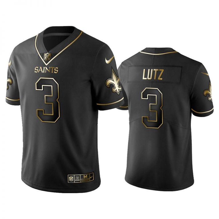 Men 2019 Golden Edition Vapor Untouchable Limited New Orleans Saints #3 Wil Lutz Black Jersey