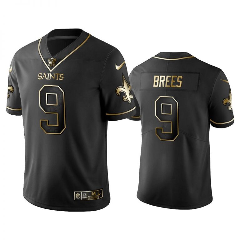 Men 2019 Golden Edition Vapor Untouchable Limited New Orleans Saints #9 Drew Brees Black Jersey