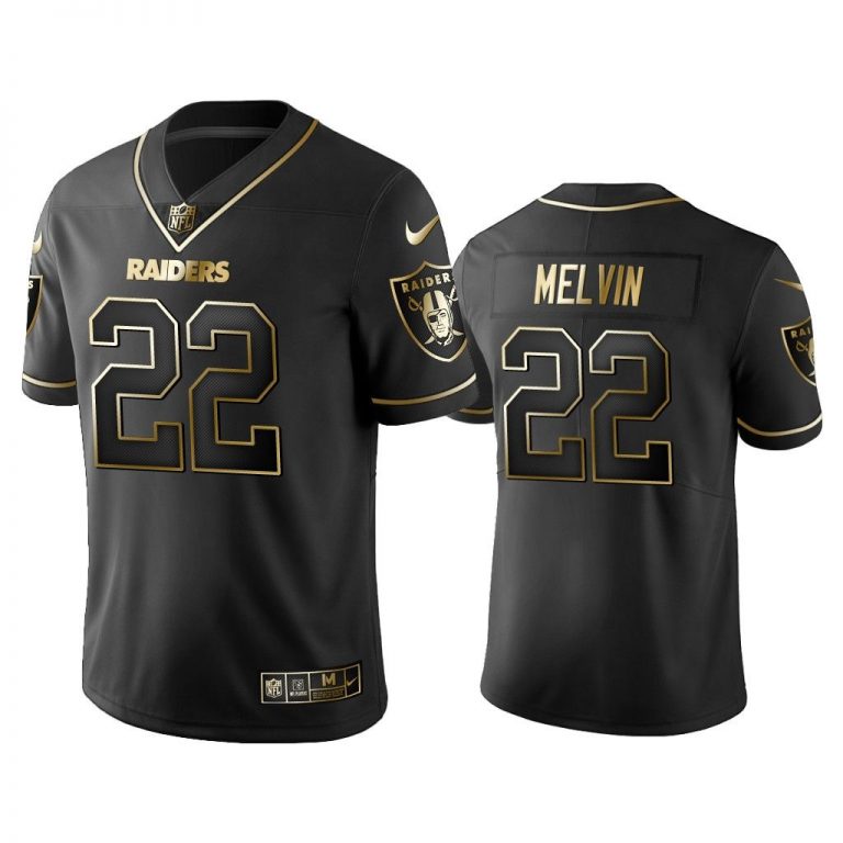 Men 2019 Golden Edition Vapor Untouchable Limited Oakland Raiders #22 Rashaan Melvin Black Jersey