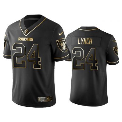 Men 2019 Golden Edition Vapor Untouchable Limited Oakland Raiders #24 Marshawn Lynch Black Jersey
