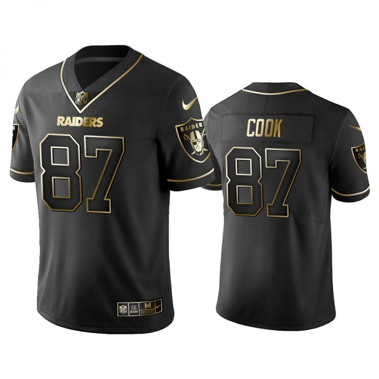 Men 2019 Golden Edition Vapor Untouchable Limited Oakland Raiders #87 Jared Cook Black Jersey