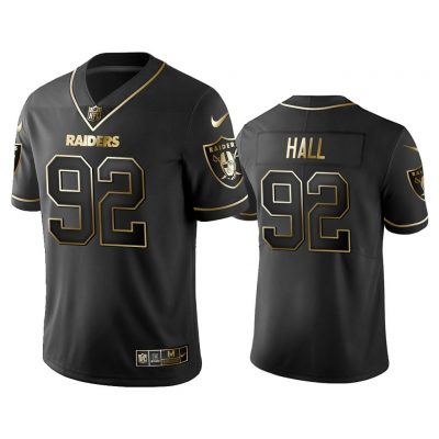 Men 2019 Golden Edition Vapor Untouchable Limited Oakland Raiders #92 P.J. Hall Black Jersey