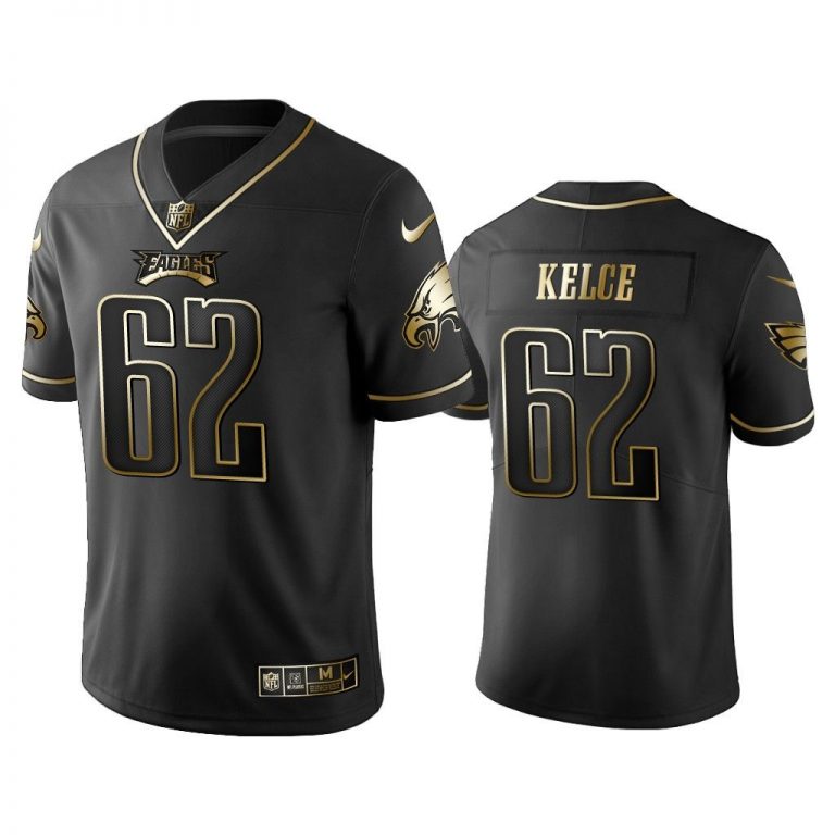 Men 2019 Golden Edition Vapor Untouchable Limited Philadelphia Eagles #62 Jason Kelce Black Jersey