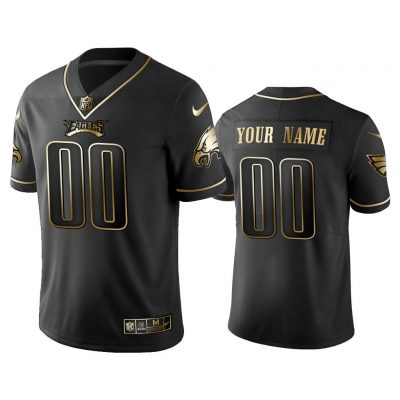 Men 2019 Golden Edition Vapor Untouchable Limited Philadelphia Eagles Custom Black Jersey