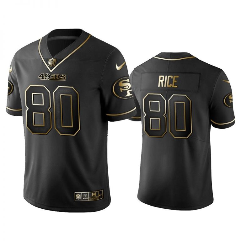 Men 2019 Golden Edition Vapor Untouchable Limited San Francisco 49ers #80 Jerry Rice Black Jersey