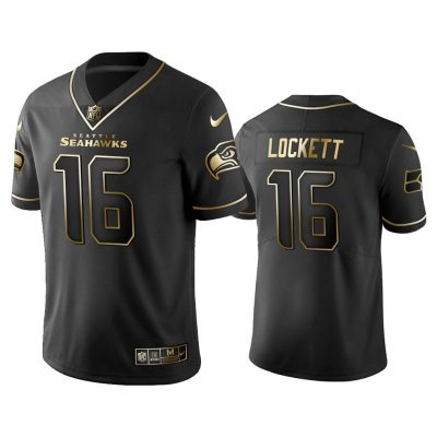 Men 2019 Golden Edition Vapor Untouchable Limited Seattle Seahawks #16 Tyler Lockett Black Jersey
