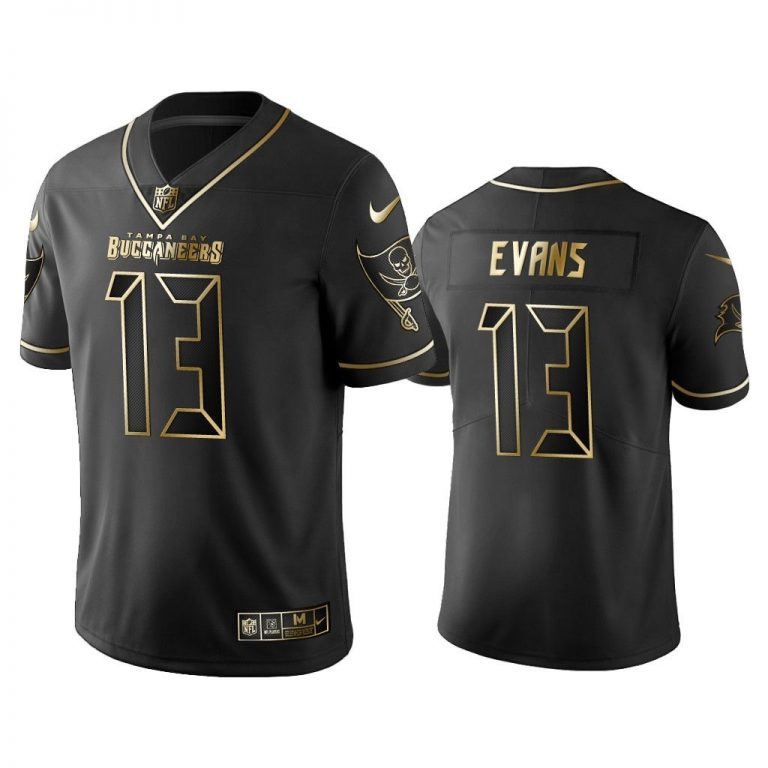 Men 2019 Golden Edition Vapor Untouchable Limited Tampa Bay Buccaneers #13 Mike Evans Black Jersey