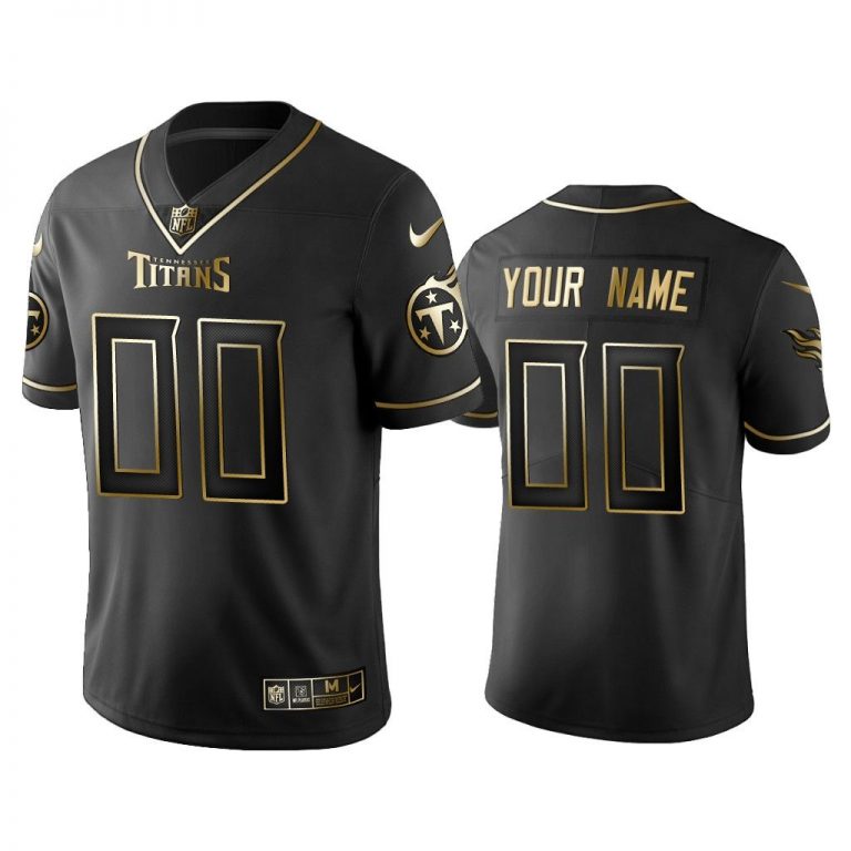 Men 2019 Golden Edition Vapor Untouchable Limited Tennessee Titans Custom Black Jersey